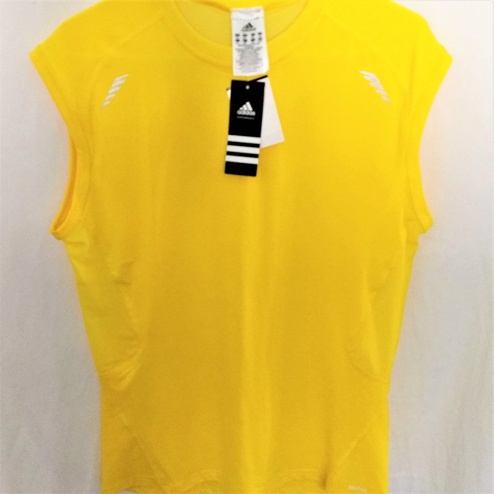 NWT Adidas Athletic Top Men 2XL Reflect Yellow compression fit Enter a Bid